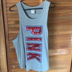 VS PINK 4th of July USA muscle tee